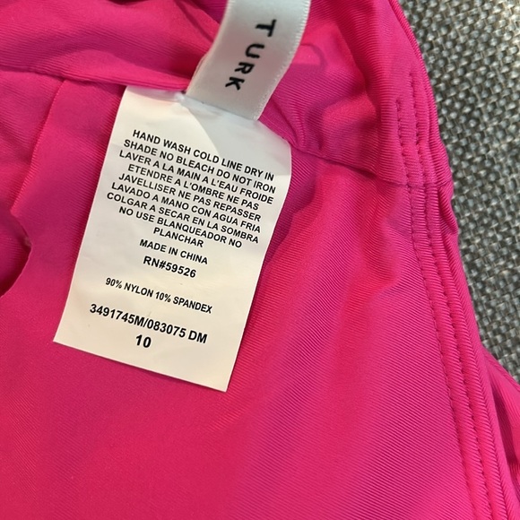 Trina Turk One Piece Swimsuit Monaco Ring Color Rose Size 10 - Picture 10 of 14